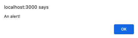 An alert dialog in Chrome