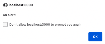 An alert dialog in Firefox