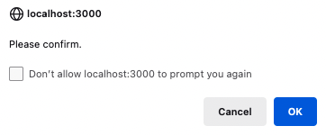 A confirm dialog in Firefox