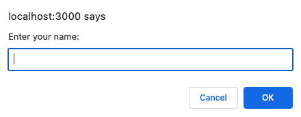 A prompt dialog in Chrome